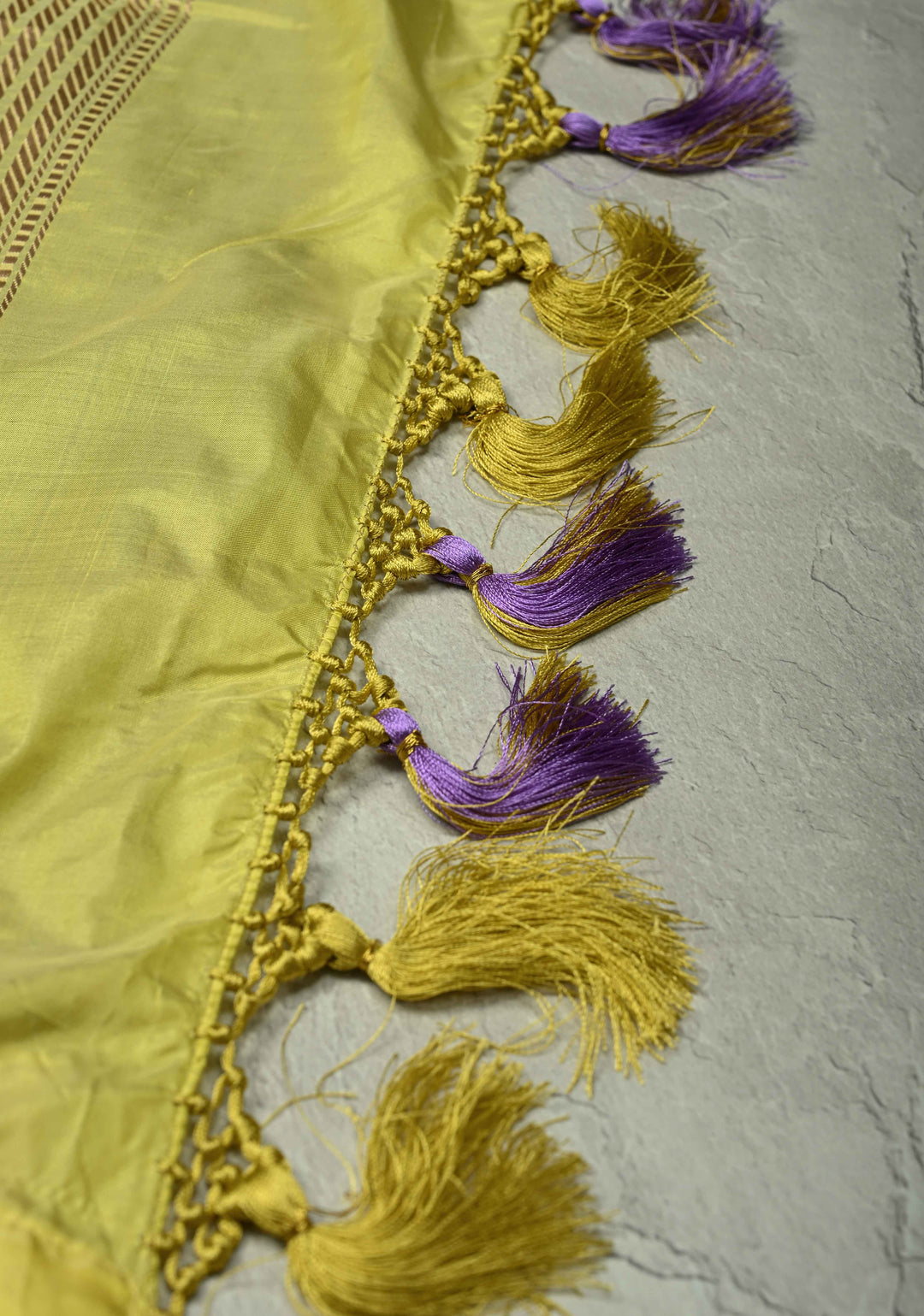 Kanchana tone on tone Sequin on Net Fusion Saree with Two Side Banarasi Pure Silk Border and Pallu