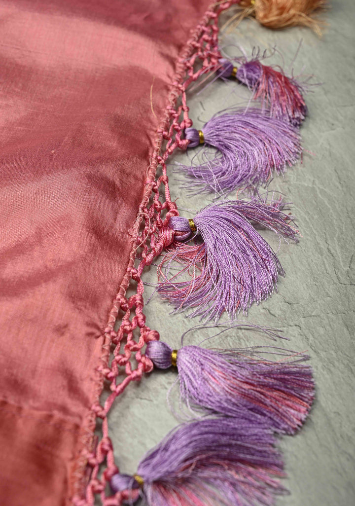 Peacock Blue tone on tone Sequin on Net Fusion Saree with Two Side Banarasi Pure Silk Border and Pallu