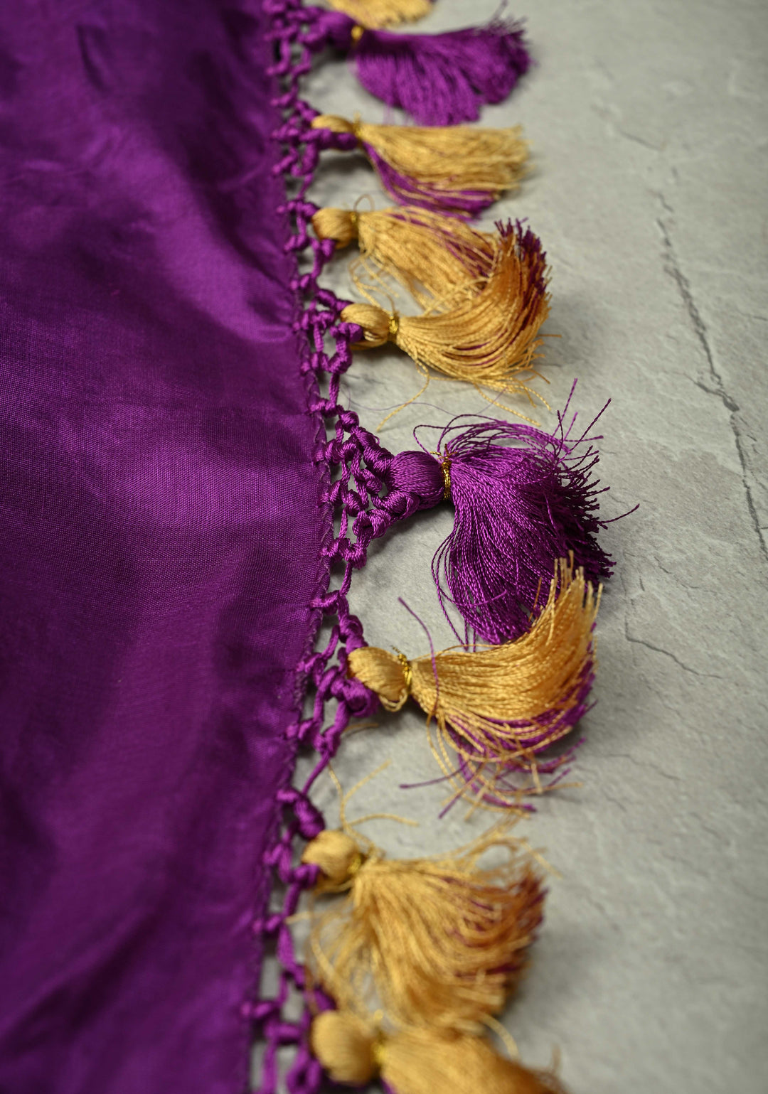 Ombre Blue Shades tone on tone Sequin on Net Saree with Rose Jaal and Two Side Fusion Banarasi Scallop Border