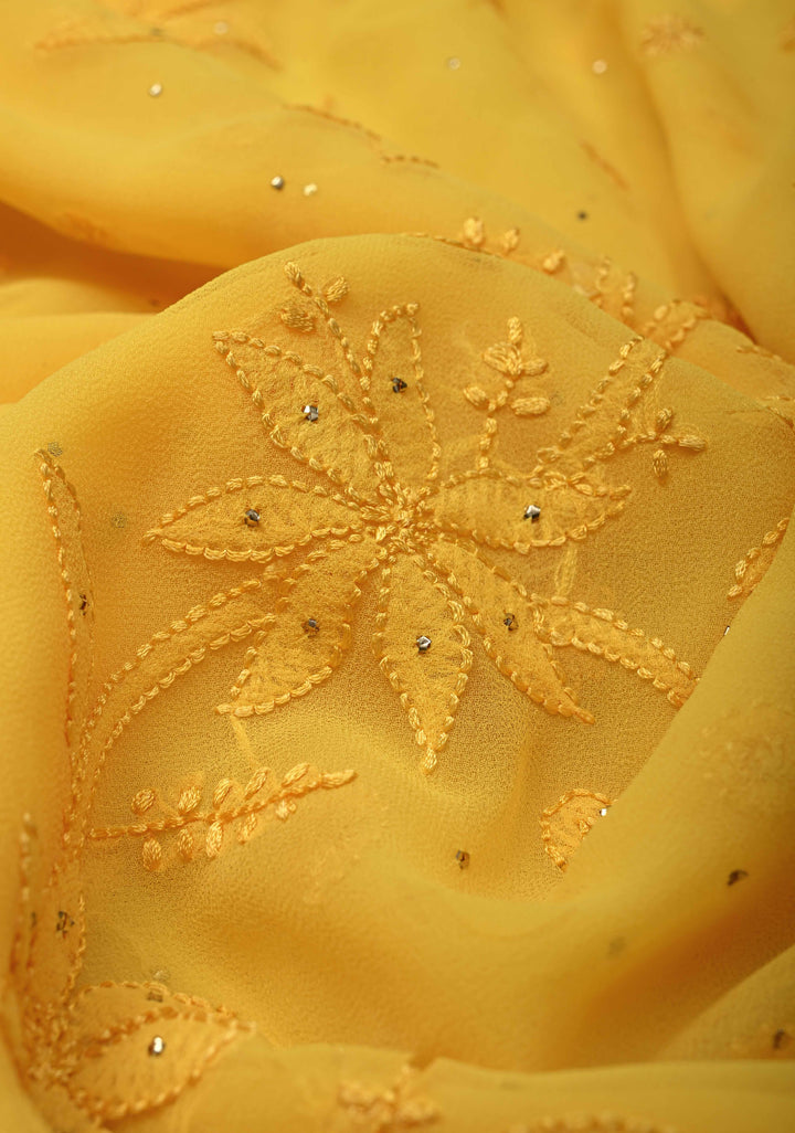 Gray Georgette Saree with Hand Chikankari tone on tone work (Copy)