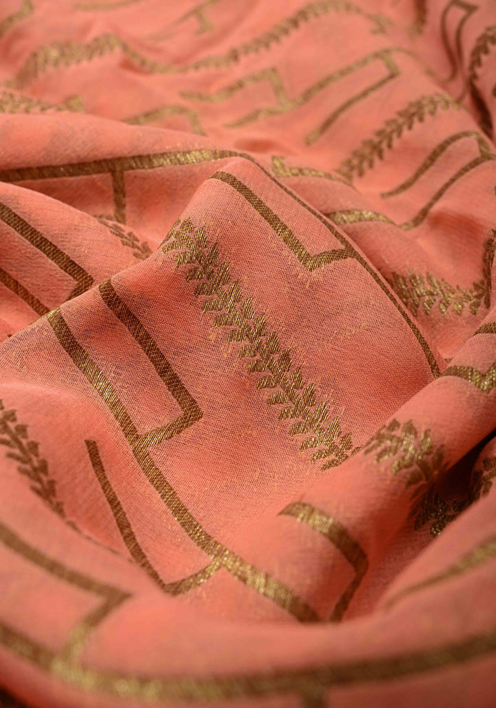 Exquisite Yellow Banarasi Georgette Silk Saree with Antique Zari Geometric Pattern and Zari Border | SILK MARK CERTIFIED (Copy)