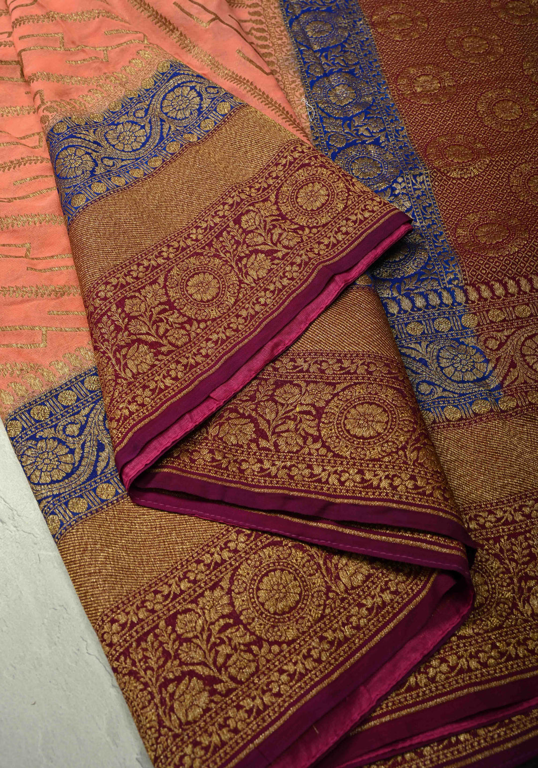 Exquisite Yellow Banarasi Georgette Silk Saree with Antique Zari Geometric Pattern and Zari Border | SILK MARK CERTIFIED (Copy)