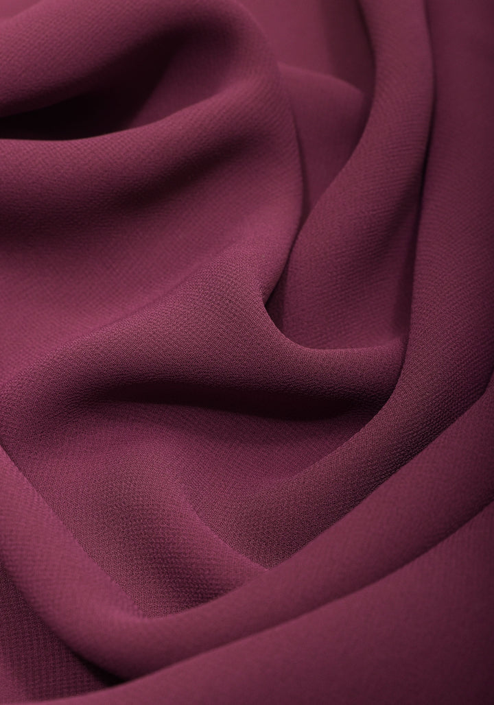 Plum Kashmiri Aari Style Embroidery Georgette Saree with floral design border