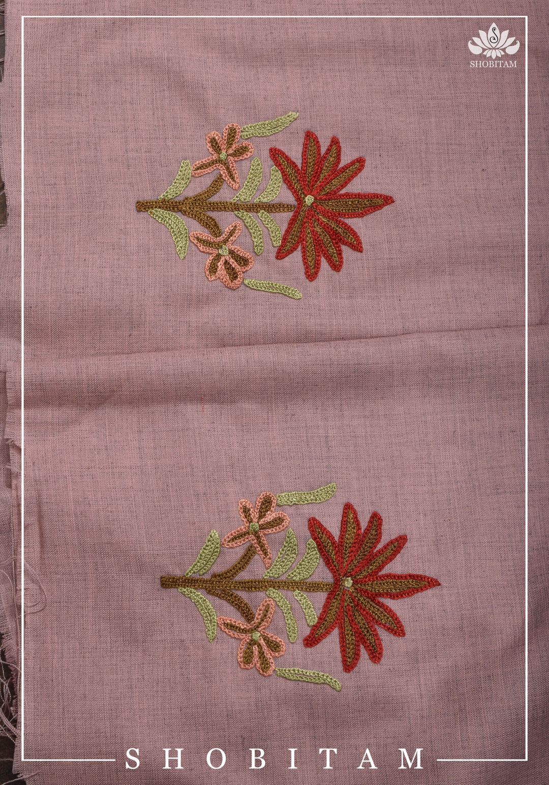 Made to measure: Exquisite Heavy Aari Embroidery Cotton Salwar-Kameez set in Peach