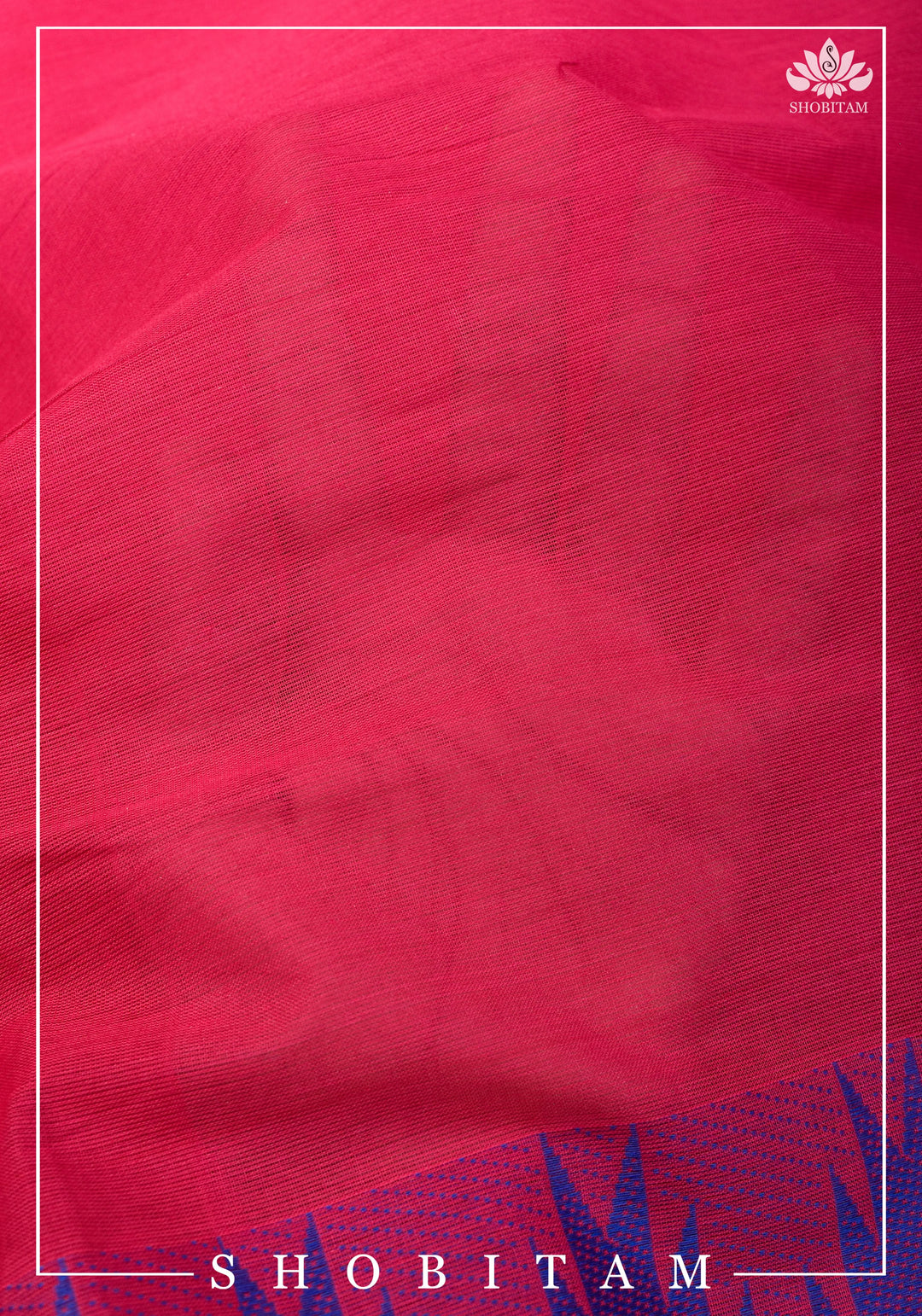 Chettinadu Cotton Saree in Pink with Wide Zari Border, no Blouse piece | Sarees by Shobitam