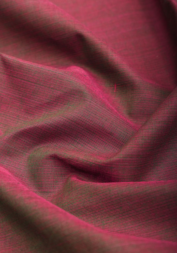 Purple and Green Dual Tone Kanchi Cotton Saree