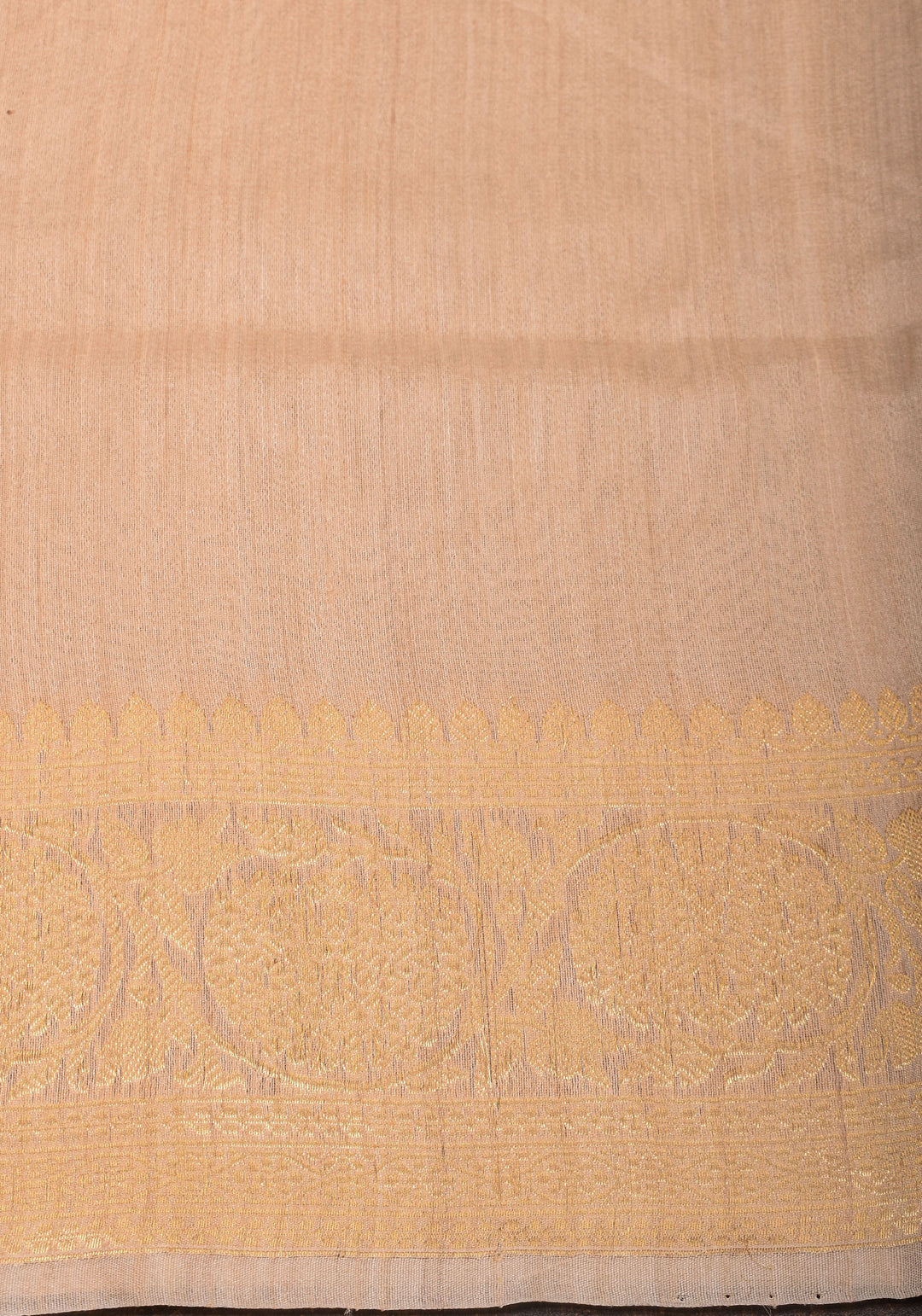 Banarasi Pure Tussar Silk Saree with Handpainted Aster florals and zari detailing | Silk mark certified