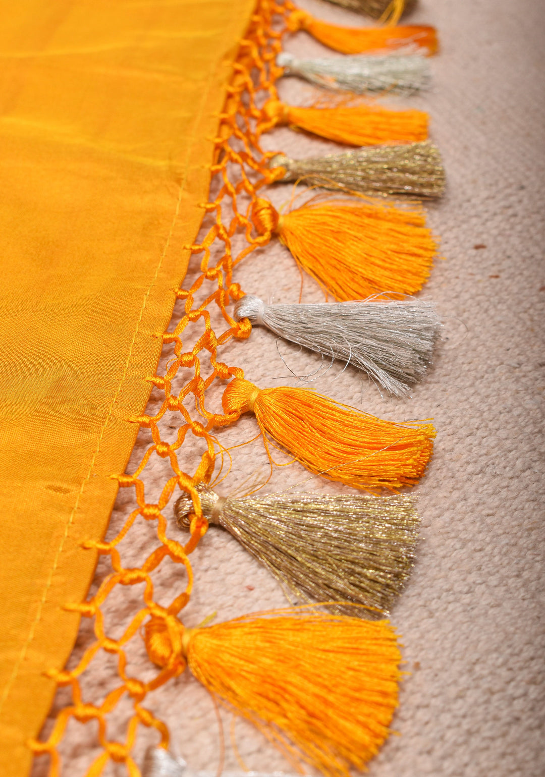 Yellow Banarasi Katan Silk Saree with Large Paisley Motifs and Floral Border  | SILK MARK CERTIFIED