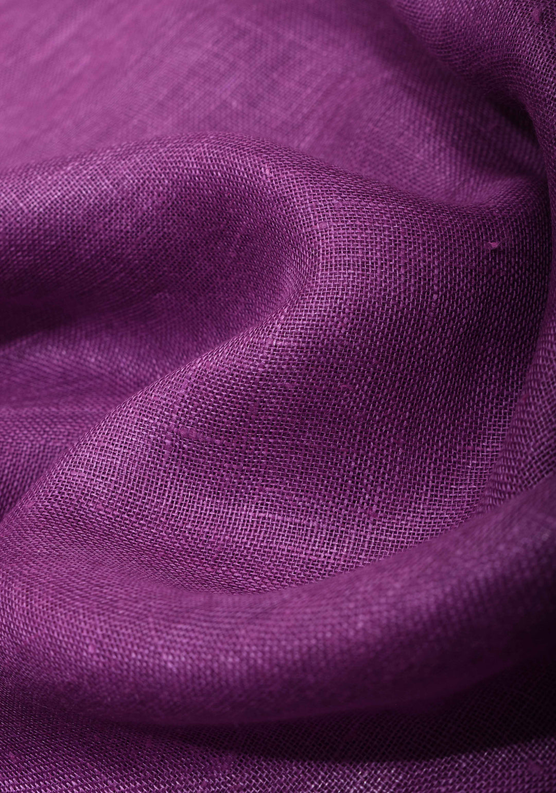 Purple Linen by Linen Saree with Zari Border and contrast green blouse Peice