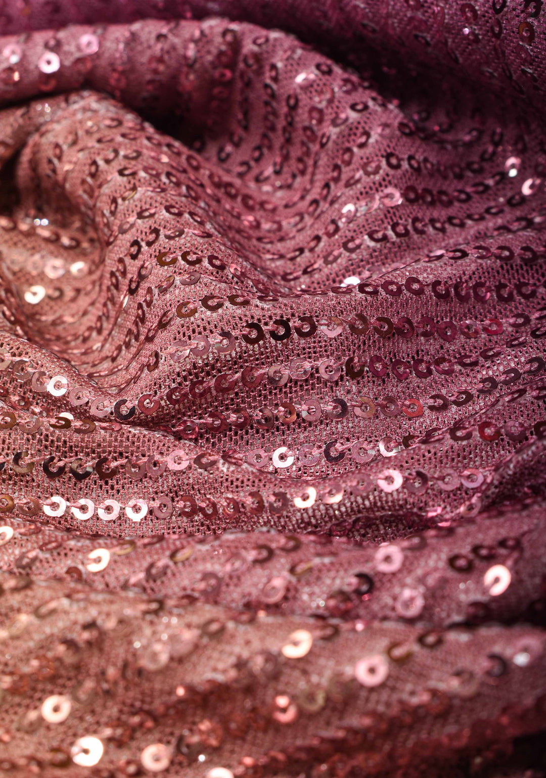 Ombre Orchid  and Olive Yellow Sequins on Net Saree