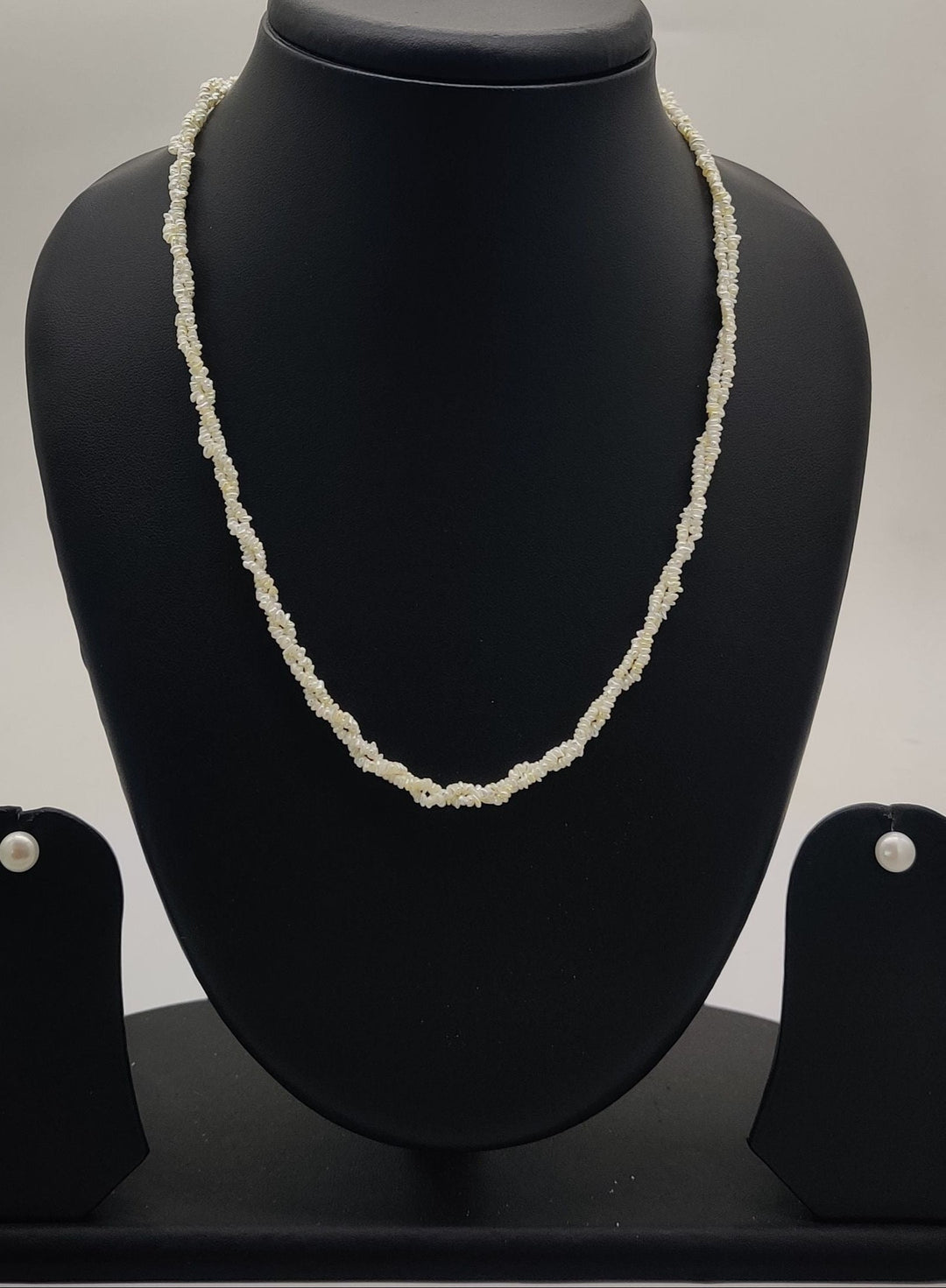 Multi Strand Freshwater Pearl Necklace & Earrings Set | SHOBITAM