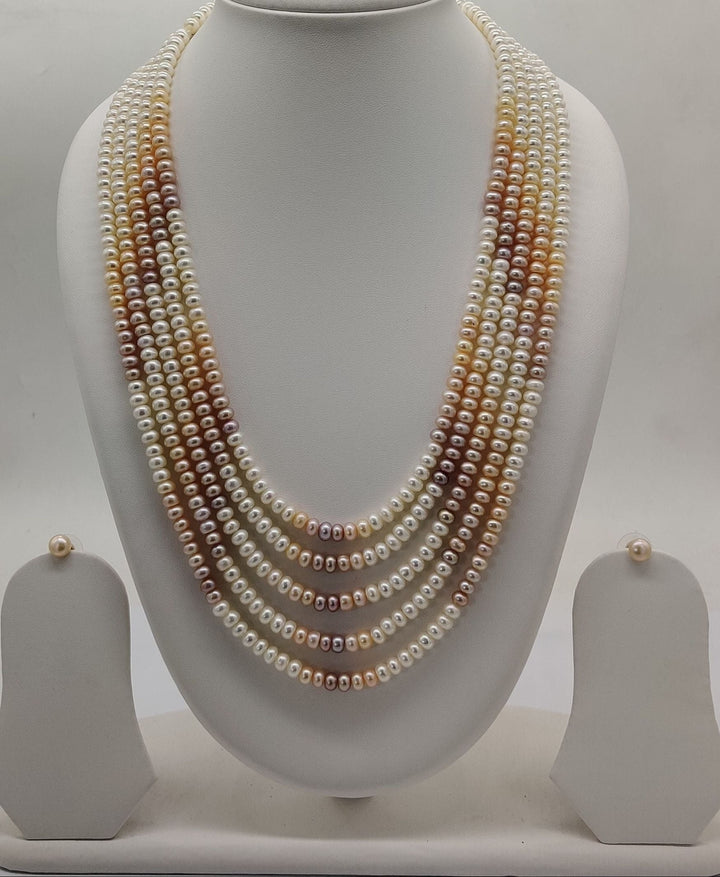 Multi-Strand Freshwater Pearl Necklace Set | SHOBITAM