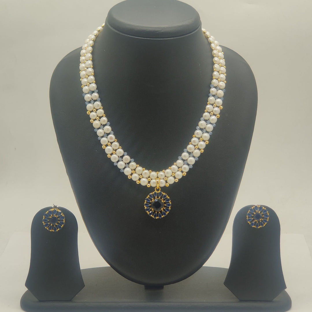 Royal Blue Empress Pearl Set | SHOBITAM