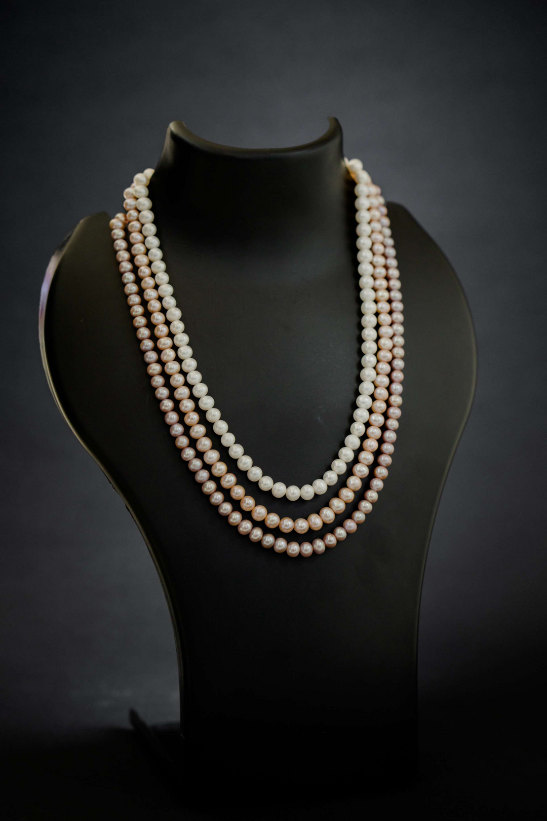 Blush Harmony – Layered White & Pink Pearl Necklace | SHOBITAM