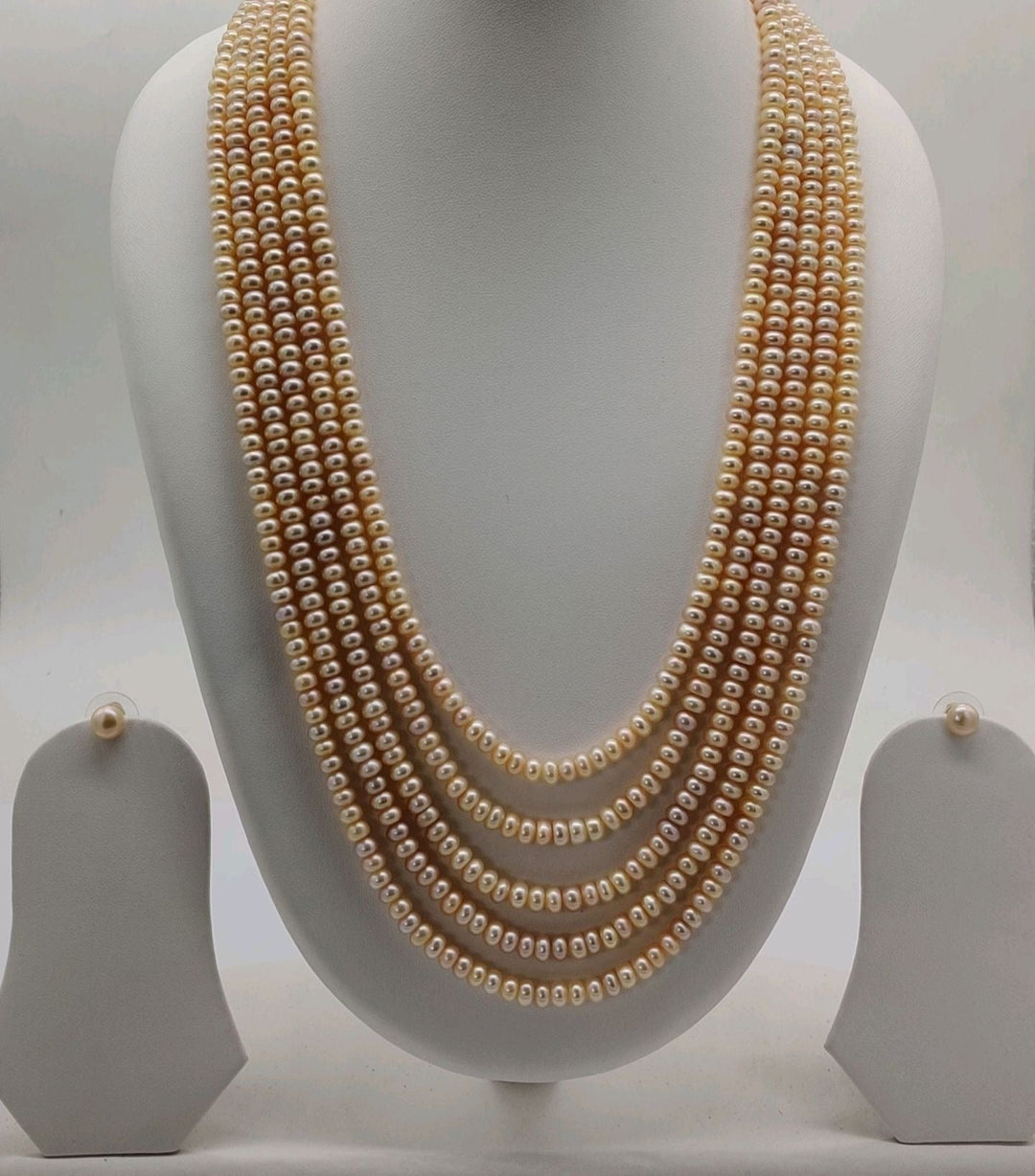 Misty Pearls Authentic Freshwater Pearls 5 Layer Necklace | SHOBITAM