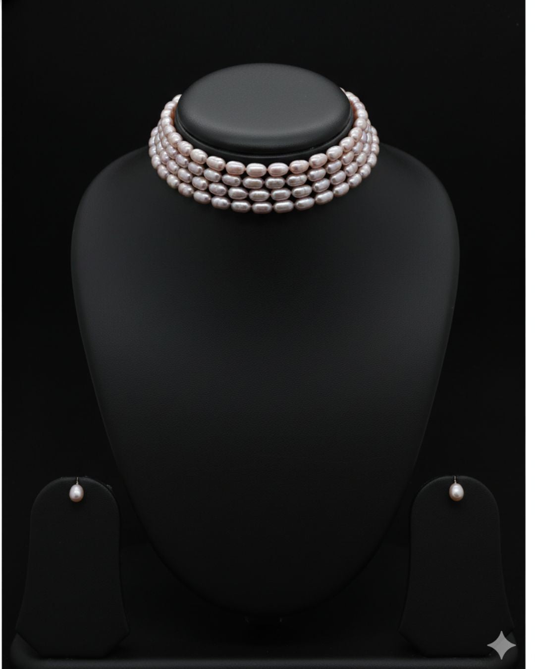 Blush Harmony Multi-Strand Pearl Choker Set