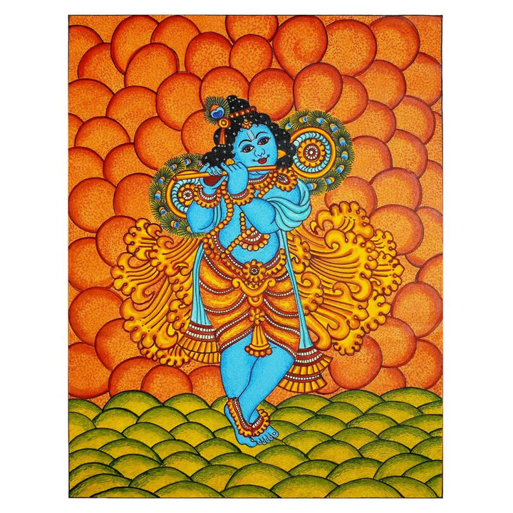 MURAL PAINTING BABY KRISHNA 26*20 | SHOBITAM