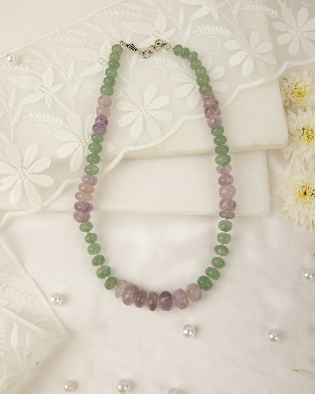 Vana Shree – Aventurine & Amethyst Necklace | SHOBITAM