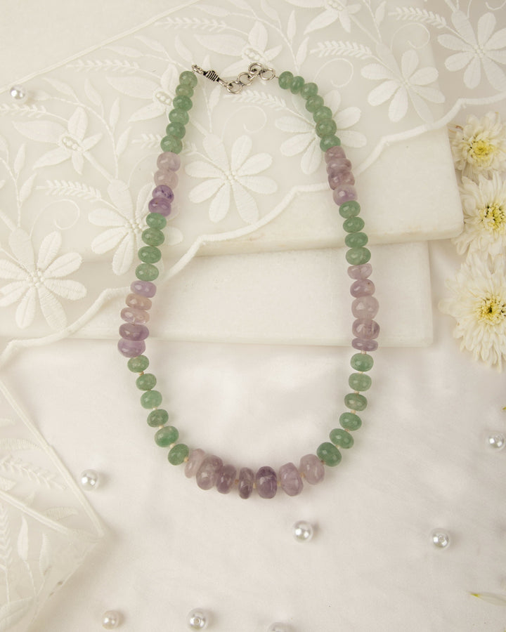 Vana Shree – Aventurine & Amethyst Necklace | SHOBITAM