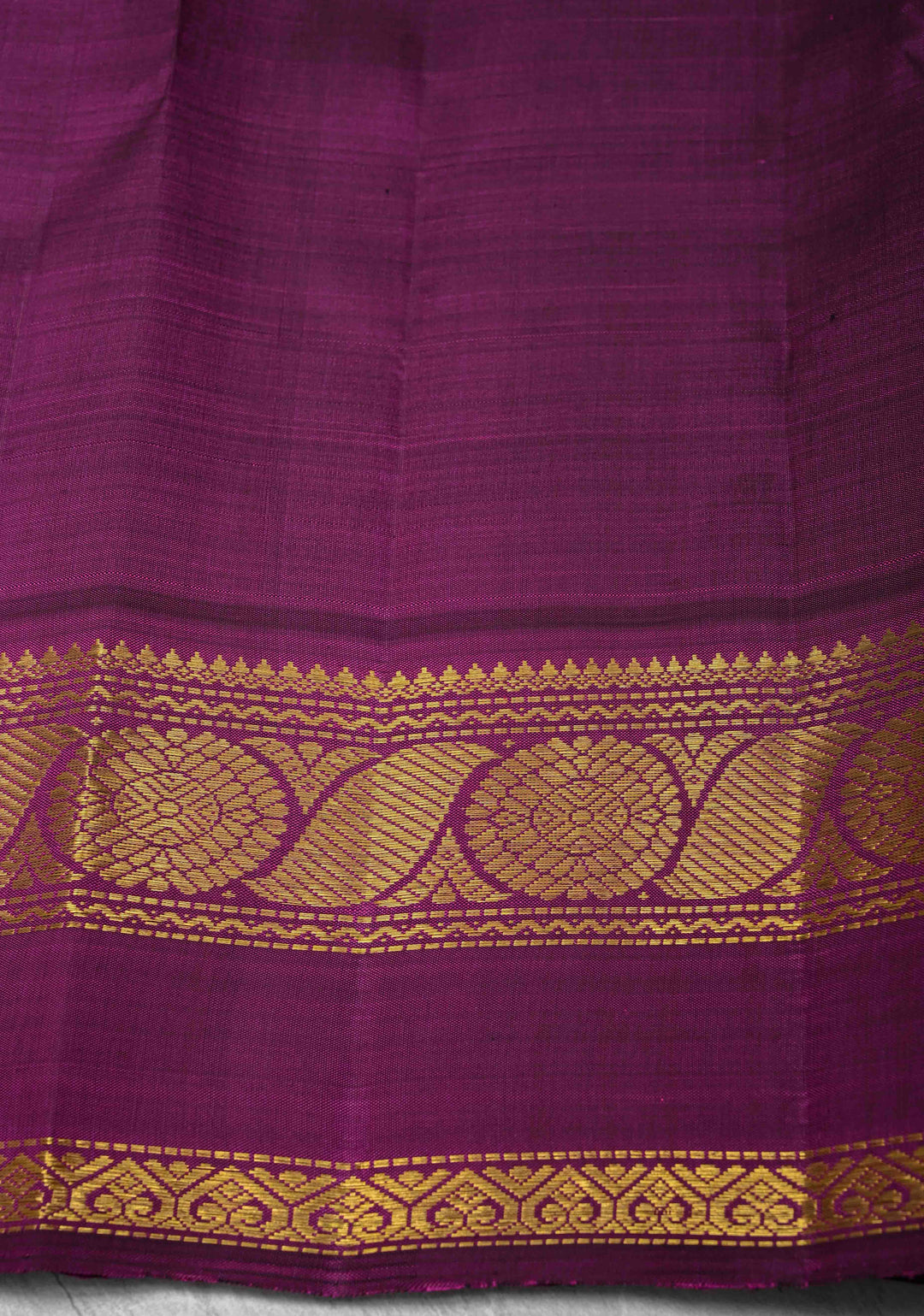 Ivory korvai Kanjivaram Pure Silk Saree with Checks and Contrast Zari Border | SILK MARK CERTIFIED