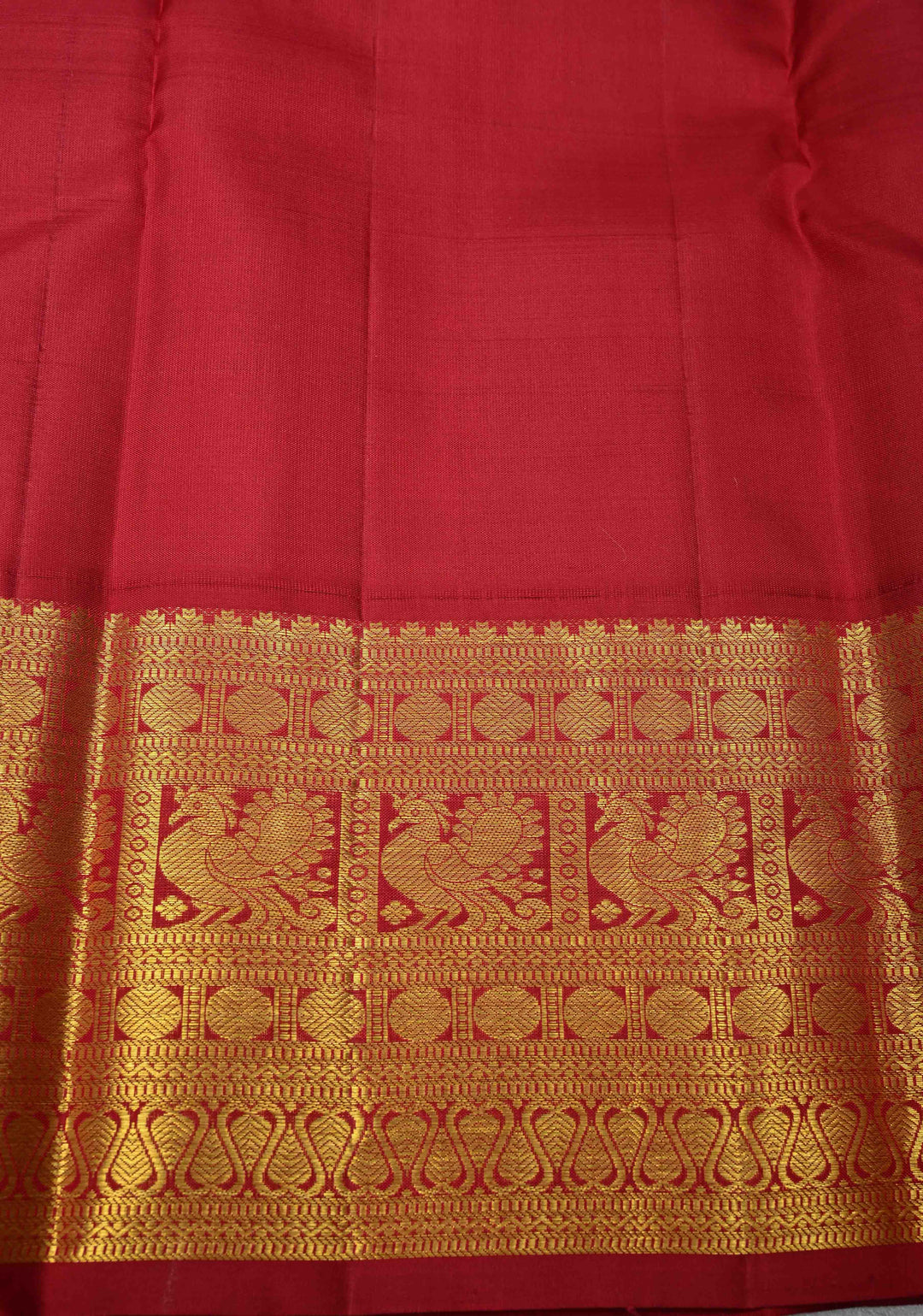 Cream Kanjivaram Pure Silk Saree with Zari Buttas and Contrast Zari Border | SILK MARK CERTIFIED