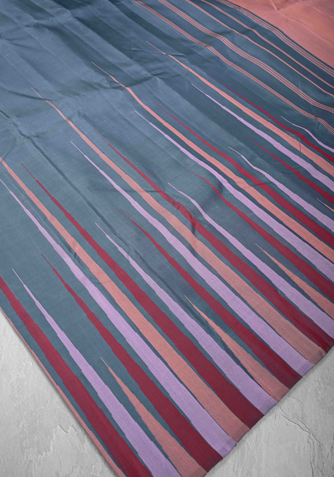 Gray Kanjivaram Pure Silk Saree with Temple Border | SILK MARK CERTIFIED
