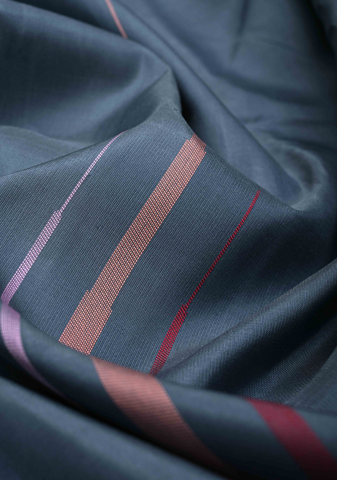 Gray Kanjivaram Pure Silk Saree with Temple Border | SILK MARK CERTIFIED
