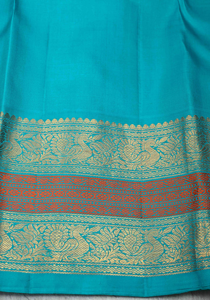 Pink Kanjivaram Pure Silk Saree with Zari Buttas and Contrast Zari Border | SILK MARK CERTIFIED