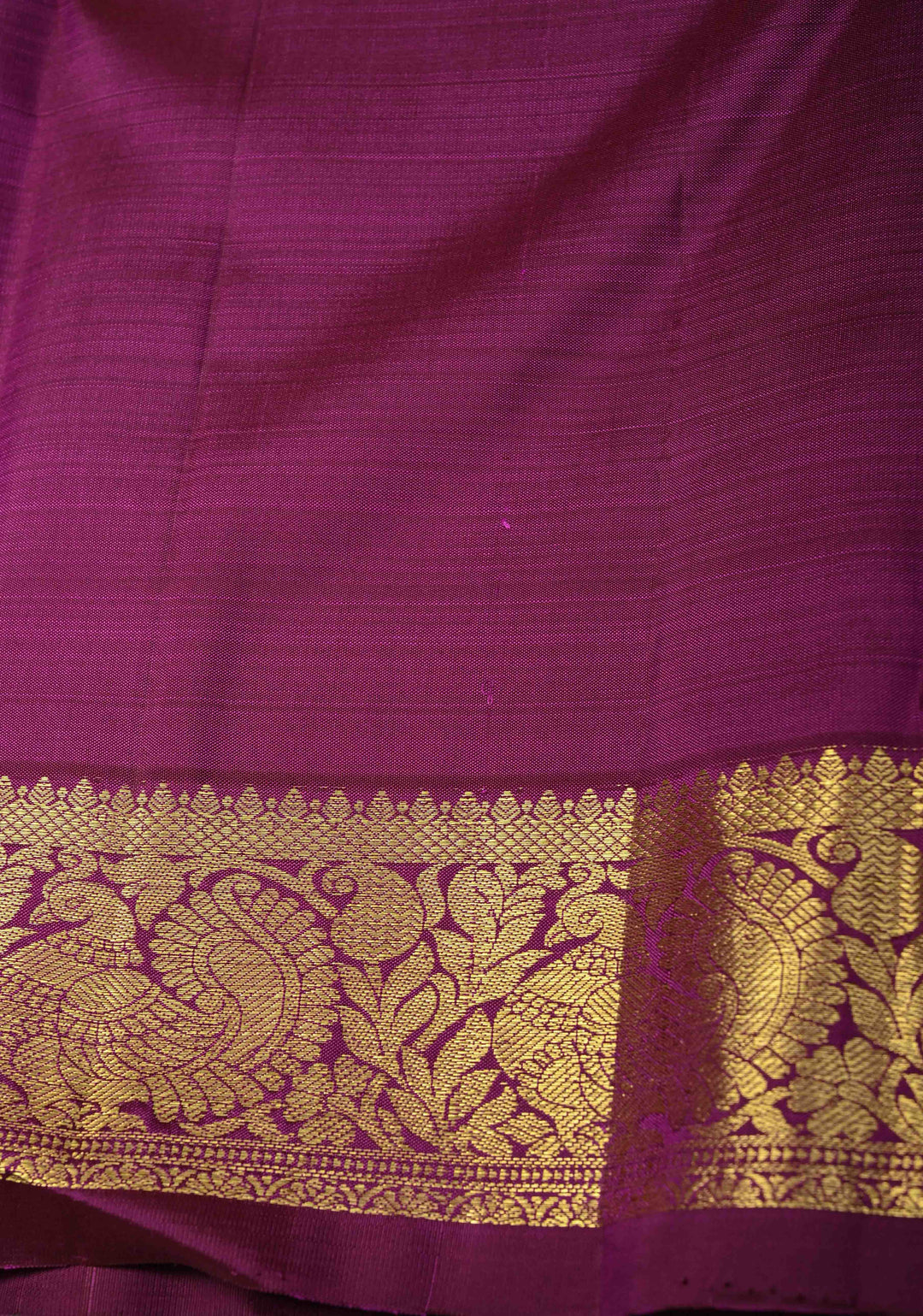 Deep Rose Kanjivaram Pure Silk Saree with Zari Buttas and Small Zari Border | SILK MARK CERTIFIED