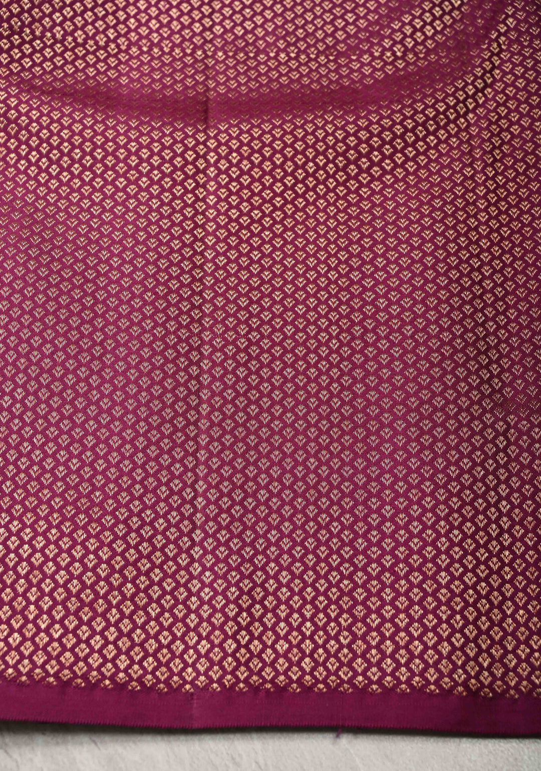 Dusty Mauve Kanjivaram Pure Silk Saree with Meenakari Floral-Peacock Brocade and Wide Contrast Border | SILK MARK CERTIFIED