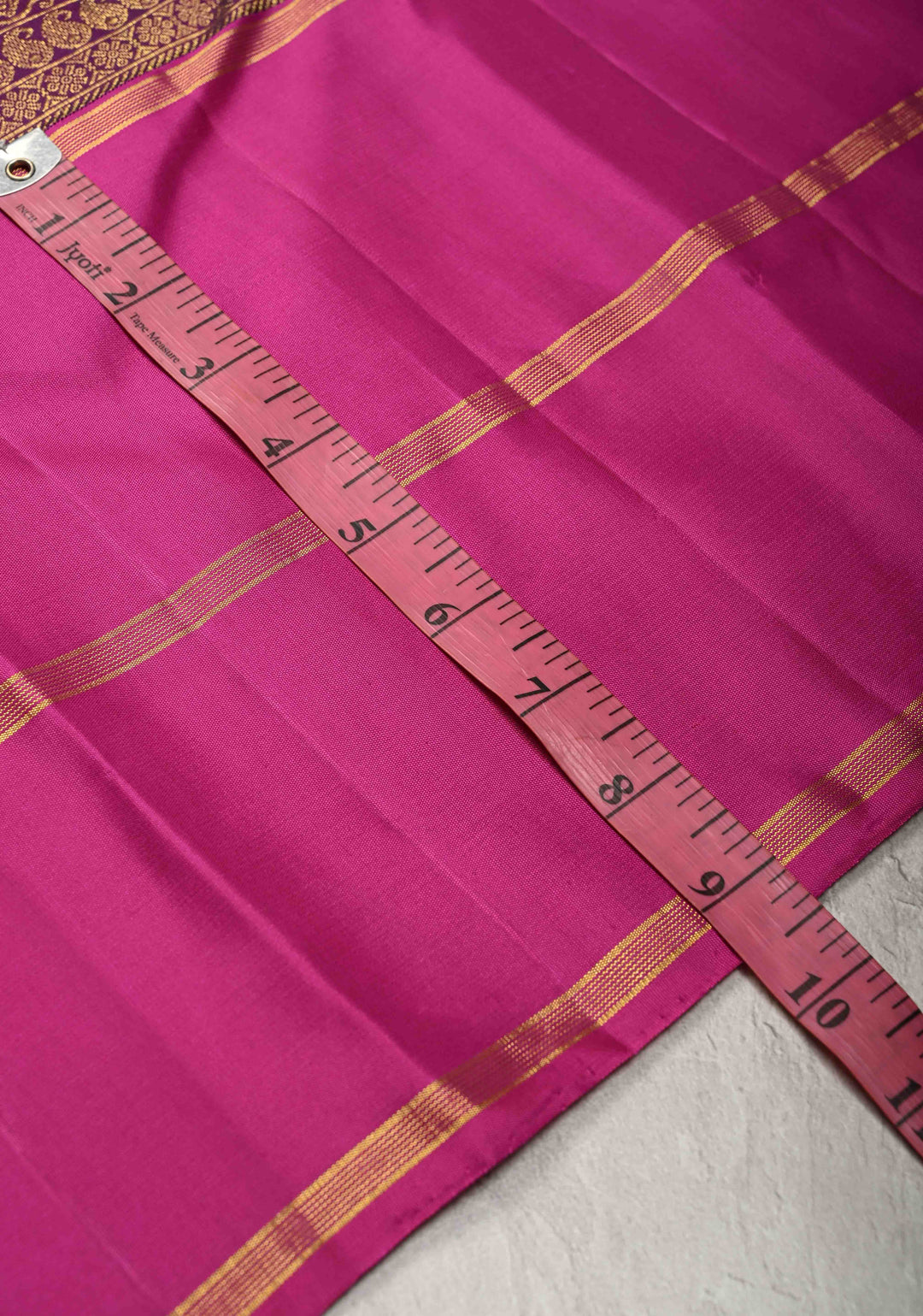 Purple Brocade Kanjivaram Pure Silk Saree with Wide Ganga Jumana Border | SILK MARK CERTIFIED