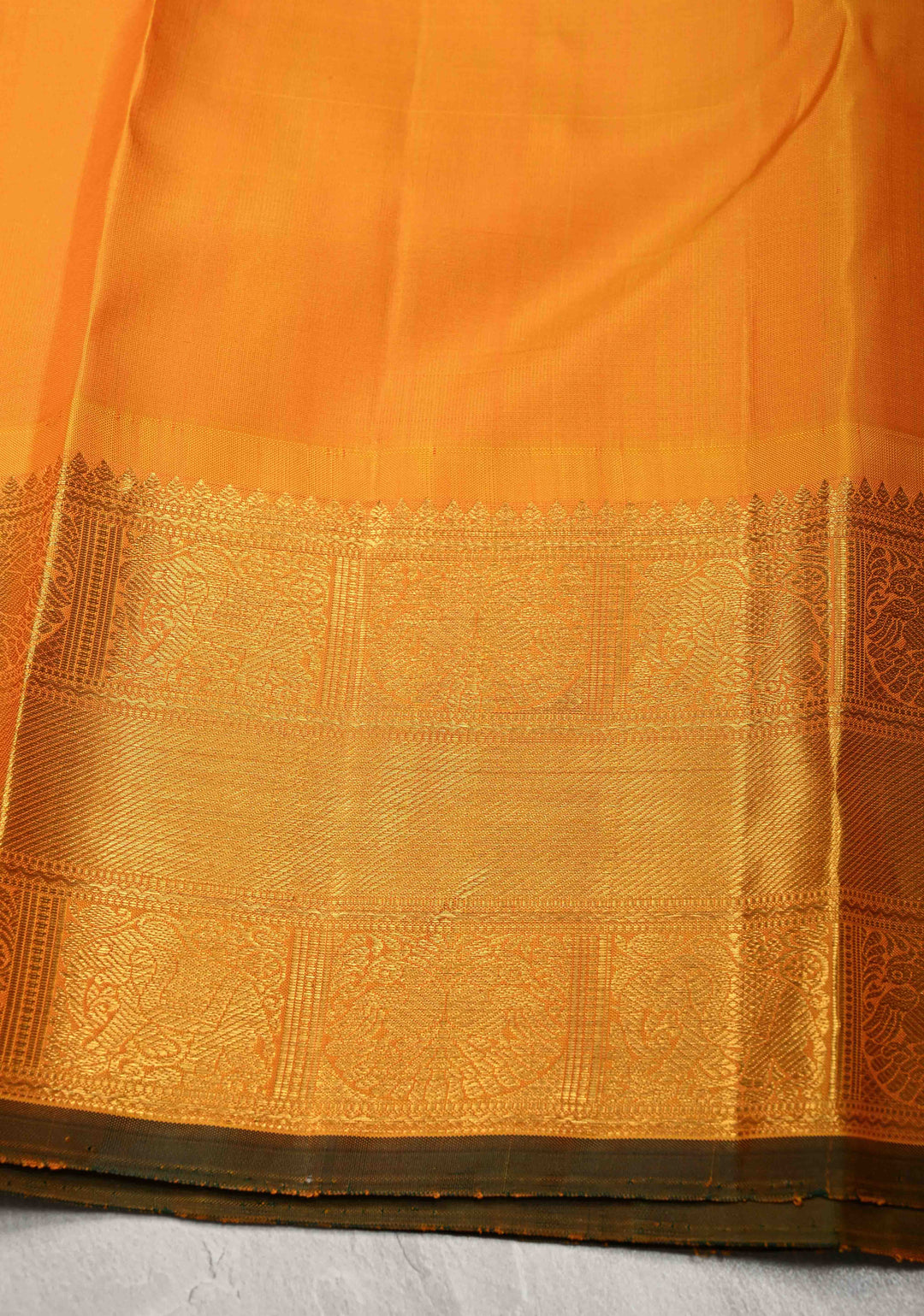 Ananda Blue Kanjivaram Pure Silk Saree with Zari Buttas and Contrast Zari Border | SILK MARK CERTIFIED
