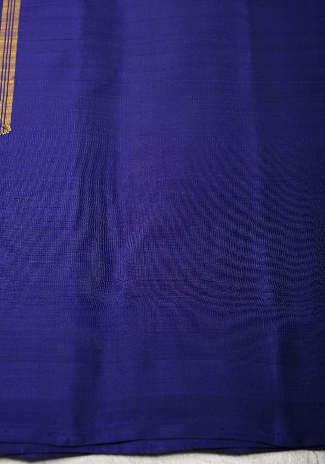 Yellow Dual Tone Pure Kanjivaram Silk Saree with Contrast Temple Border | SILK MARK CERTIFIED