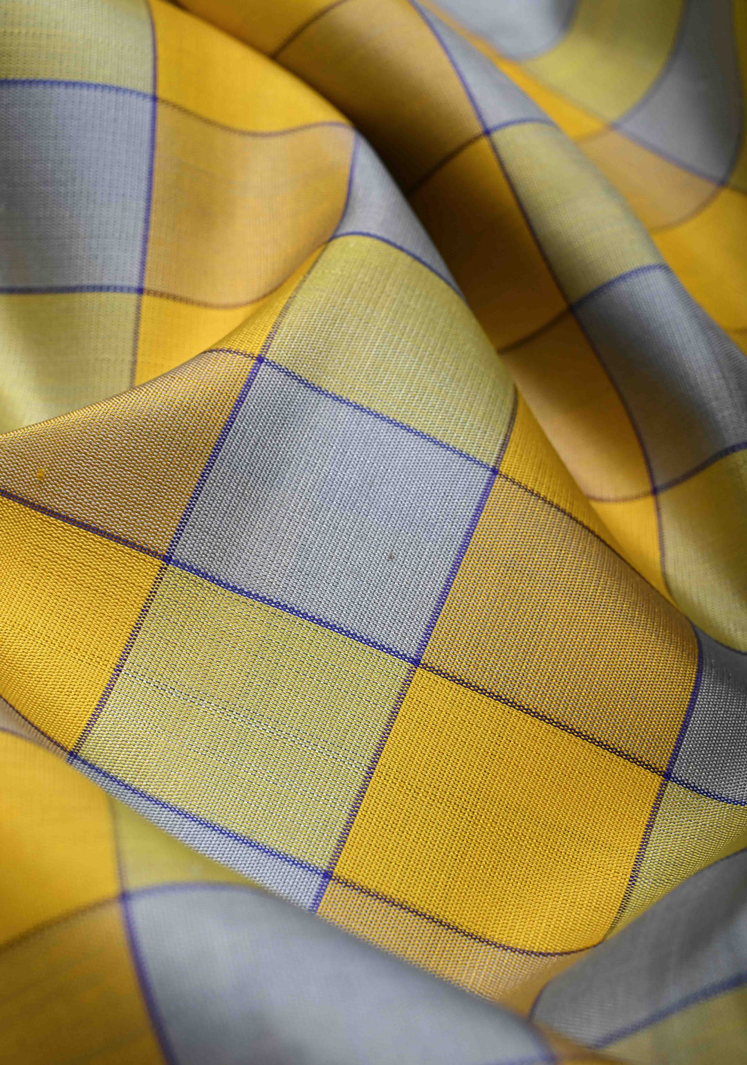 Multicolor Checks Kanjivaram Pure Silk Saree with Zari Border | SILK MARK CERTIFIED