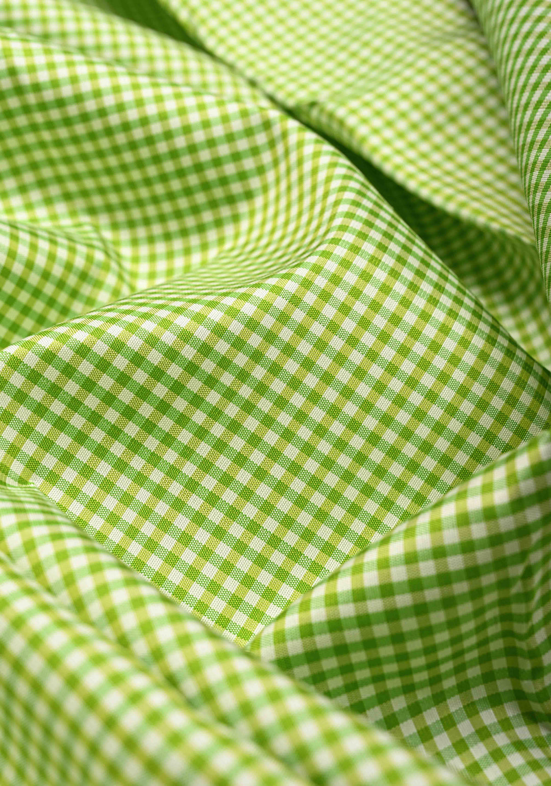Green -White Vintage Checks on Kanjivaram Pure Silk Saree with Contrast Rettaipet Zari Border | SILK MARK CERTIFIED