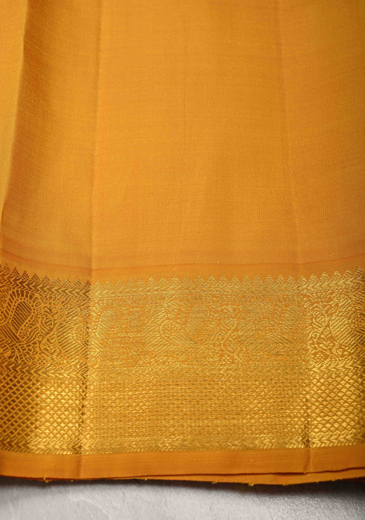 Ananda Blue Kanjivaram Pure Silk Saree with Chunri Buttis and Contrast Zari Border | SILK MARK CERTIFIED
