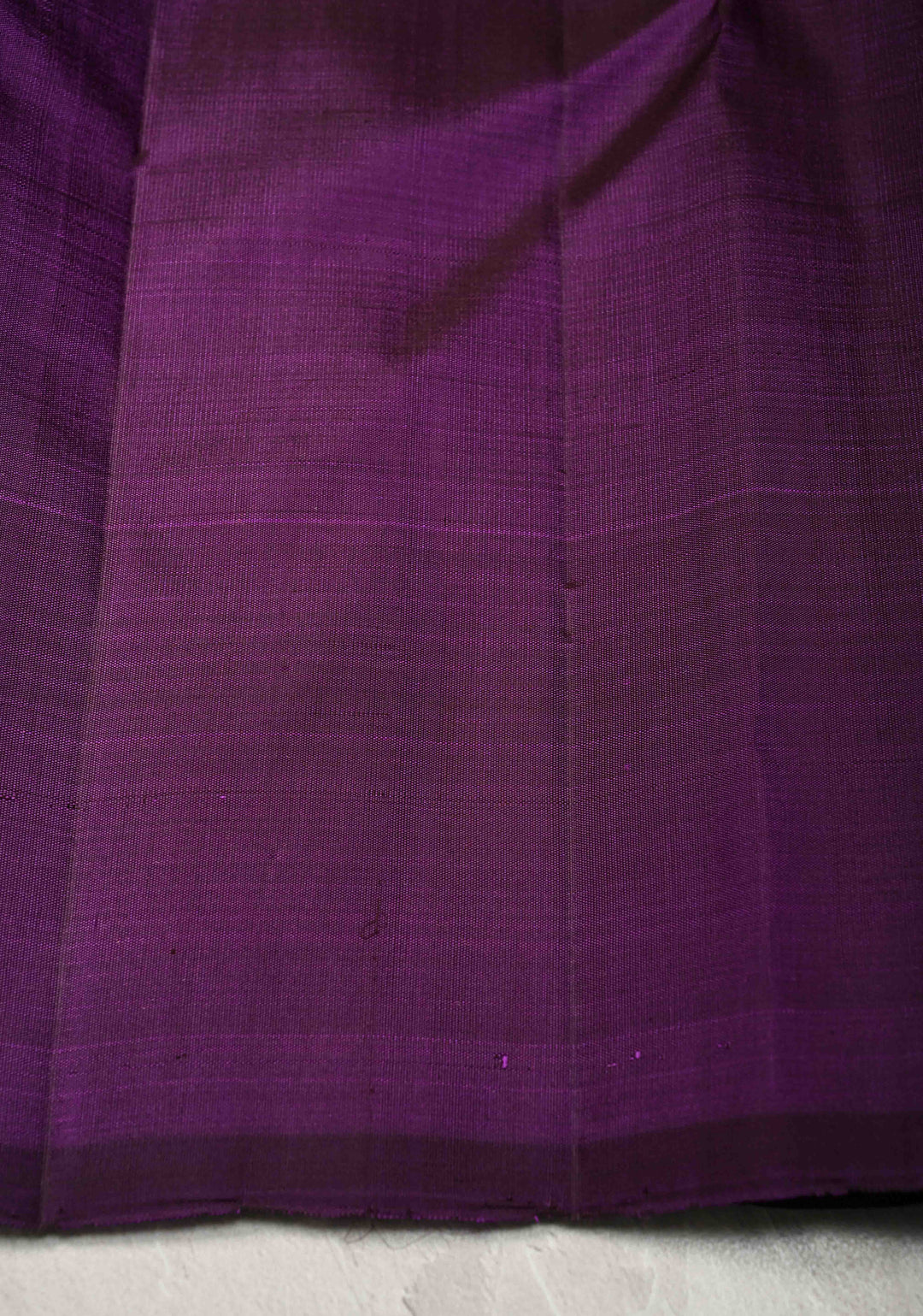 Grape Purple Borderless Pure Kanjivaram Silk Saree with Gold-Silver Buttas  | SILK MARK CERTIFIED