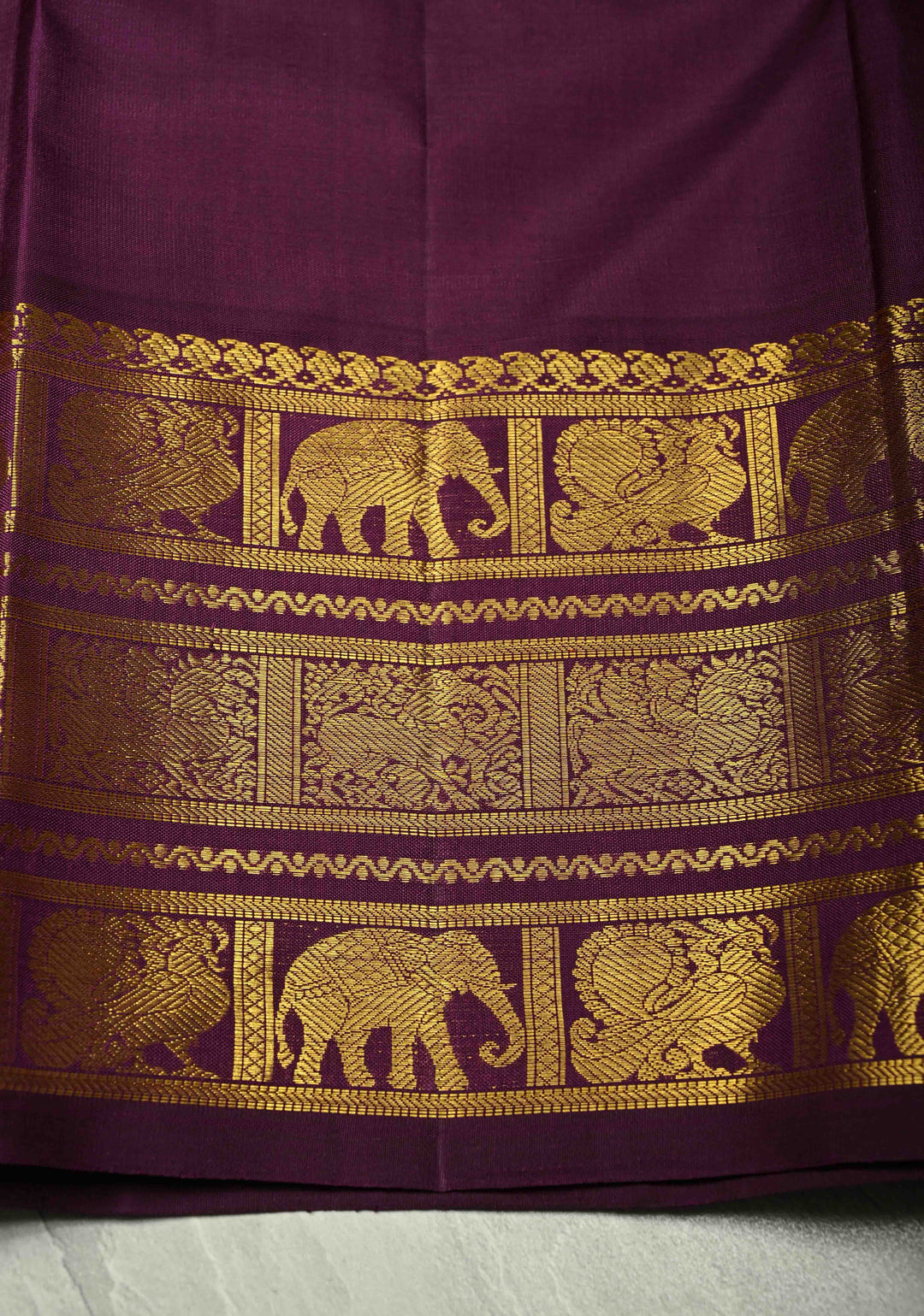 Pure Zari Light Pista Green Korvai Weave Kanjivaram Pure Silk Saree with Patola Brocade and Zari Border | SILK MARK CERTIFIED