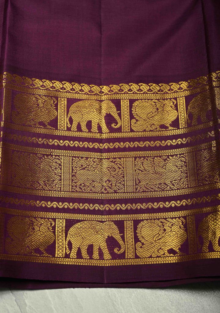 Pure Zari Light Pista Green Korvai Weave Kanjivaram Pure Silk Saree with Patola Brocade and Zari Border | SILK MARK CERTIFIED