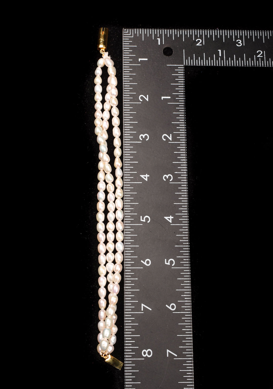 3 Strand Small Oval Pearl Bracelet with clasp