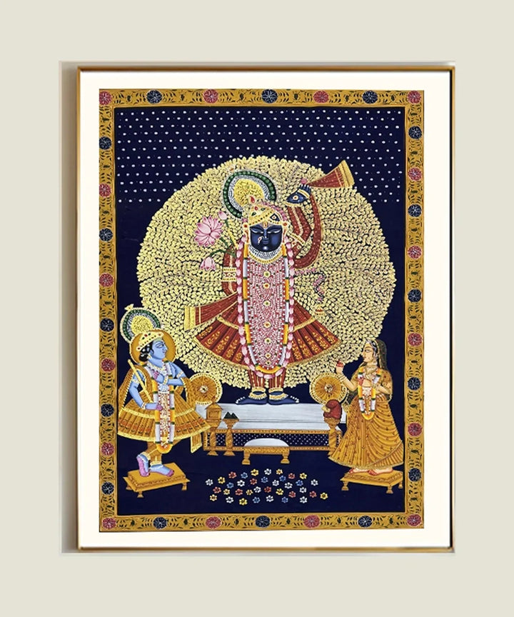 Pichwai Hand Painting On Cloth| Shrinath | 2x3 Feet | Unframmed | SHOBITAM