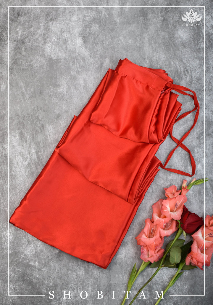 Premium Quality Orange Petticoat for saree, in standard size.