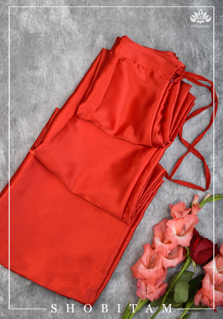 Premium Quality Orange Petticoat for saree, in standard size.