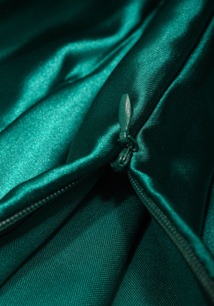 Dark Teal Green Premium Quality Petticoat for saree, in standard size