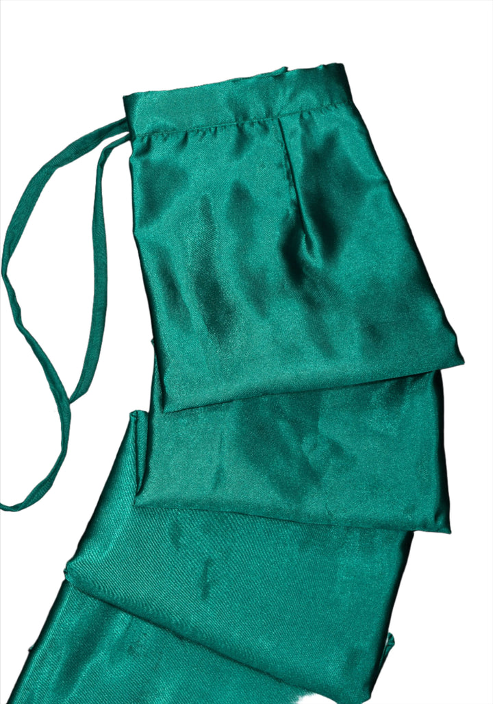 Dark Teal Green Premium Quality Petticoat for saree, in standard size
