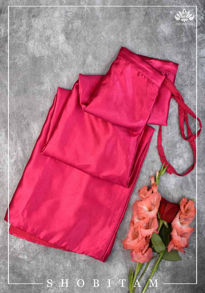 Fuchsia Pink Petticoat in Premium Satin, 2 Ply Petticoat, Standard Size