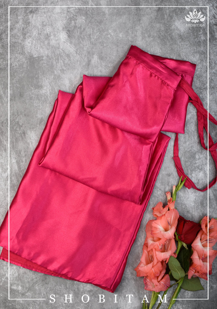 Fuchsia Pink Petticoat in Premium Satin, 2 Ply Petticoat, Standard Size