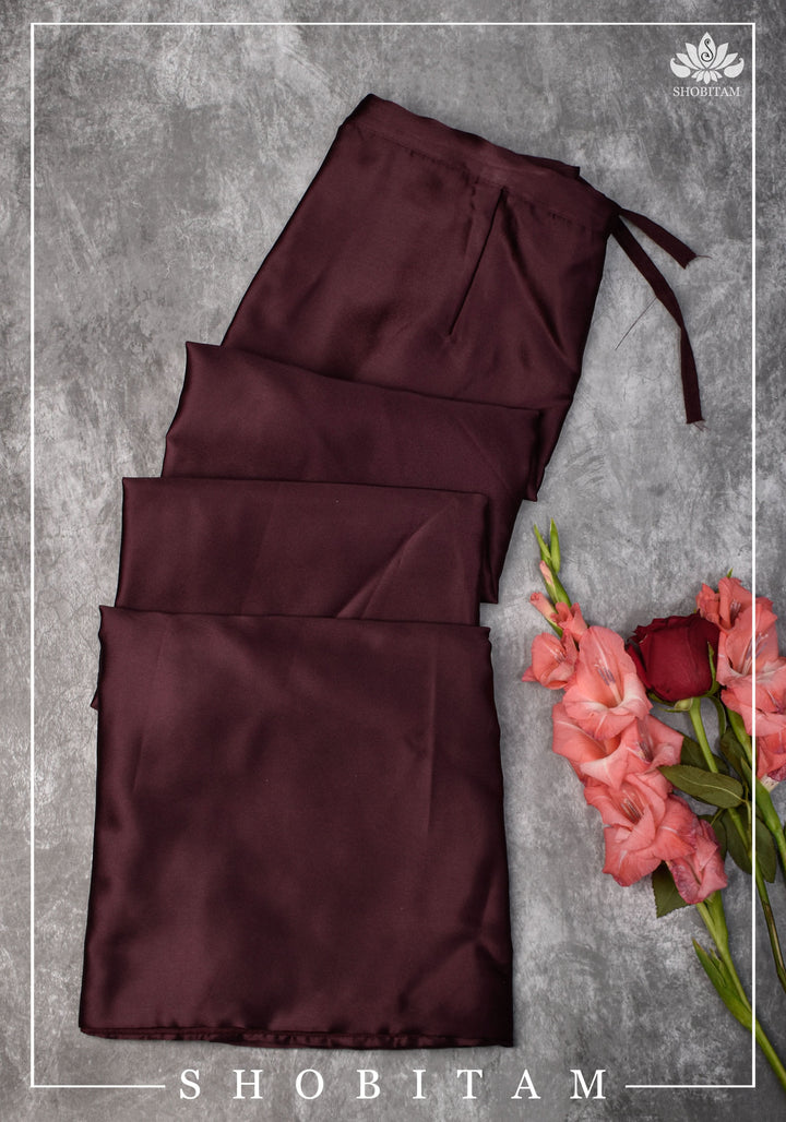 Chocolate Brown Premium Quality Petticoat for saree, in standard size.