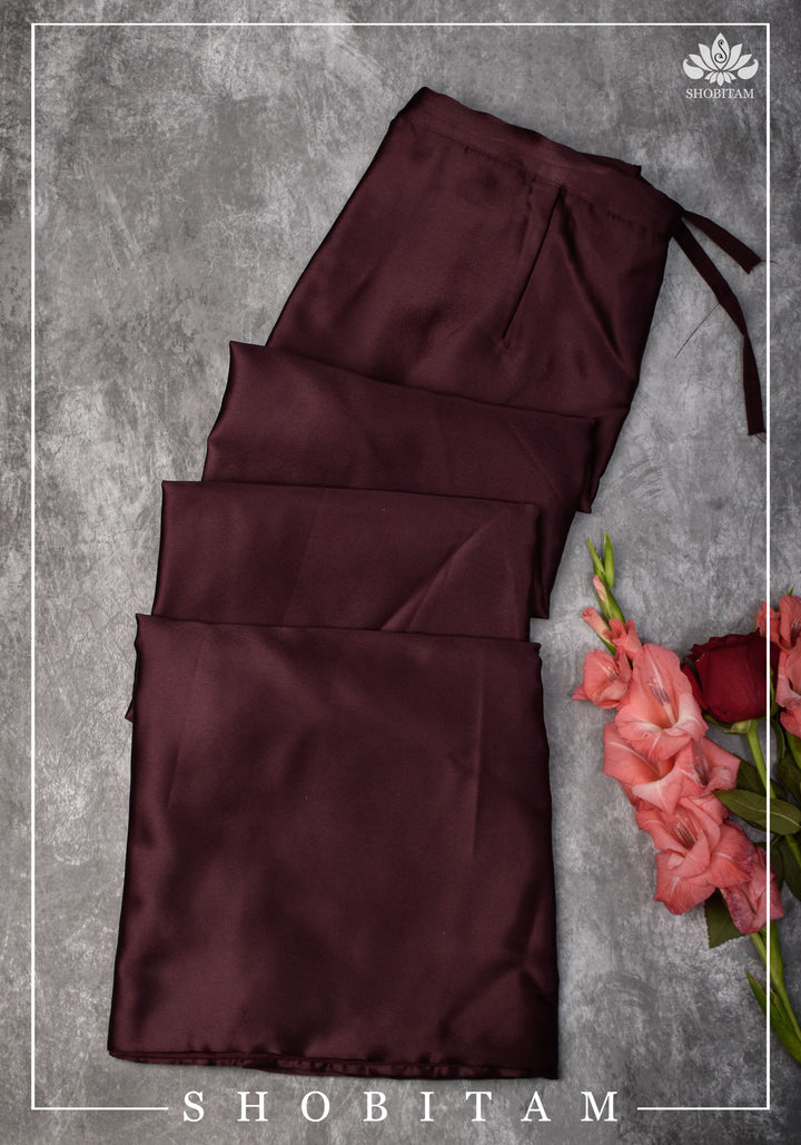 Chocolate Brown Premium Quality Petticoat for saree, in standard size.