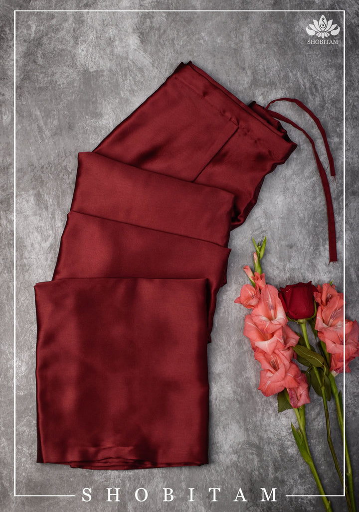 Burgundy Color Premium Quality  Petticoat for saree, in standard size.